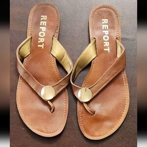 Report Women's Size 9 Brown Savvy Flip Flop